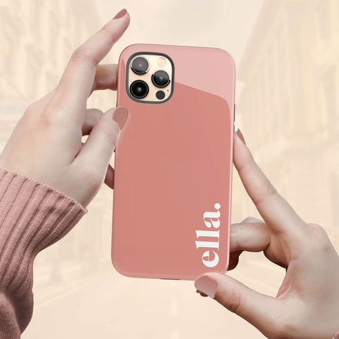 Elegant Solid Custom Serif Name iPhone Case